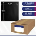 thumbnail image 4 of OX Plastics Black Trash Bags - Heavy Duty Garbage Bags, Extra Thick Unscented Large Trash Can Liners for Home, Outdoor, and Commercial Use - 39 Gallon, 100 Count, 4 of 6