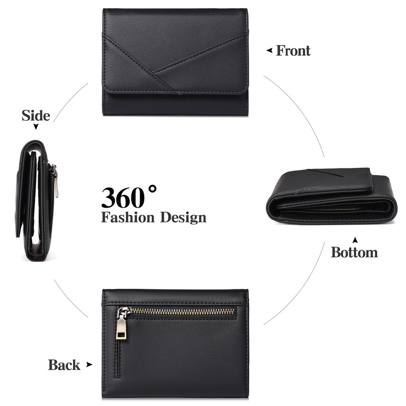 GAEKEAO Women's RFID Blocking Leather Trifold Wallet photo 2