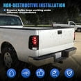 thumbnail image 6 of LED Tail Light Compatible With 2004-2008 Ford F-150 Pickup Truck Styleside Model Driver And Passenger Side Rear Taillight Glossy Black Housing Clear Lens Left + Right Pair Assembly, 6 of 8