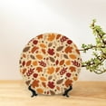 thumbnail image 6 of Picia Autumn Leaves 2 Pattern Bone China Decorative Plate – Wall Decor with Stand and Adhesive, Elegant Ornament for Living Room, Office, or Entryway-6in, 6 of 6