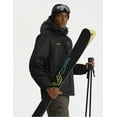 thumbnail image 3 of GEMYSE Men's Mountain Waterproof Ski Snow Jacket Winter Windproof Rain Jacket(Black, S), 3 of 5