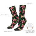 thumbnail image 4 of KLL Rose Flowers Print Cool Socks Men's Women's Crew Socks Funny Crazy Novelty Stockings, 4 of 6