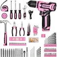 thumbnail image 7 of Pink Drill Tool Set Kit: Power Cordless Drill Tool Box with 12V Battery Electric Pink Drill Driver Set for Women Home Hand Repair Tools Sets Drills Case, 7 of 7