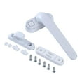 thumbnail image 2 of Abbracc Universal Casement Locking Handle Replacement Aluminum Window Hardware Furniture White Right, 2 of 7