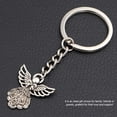 thumbnail image 4 of Llavero Con Colgante De ángel, aleación De Zinc, Llavero Con Colgante De ángel Resistente, Connotaciones Propicias, Deseo Sincero, Elegante Para Regalo, 4 of 7
