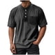 thumbnail image 2 of Blusas y camisas de manga corta con cuello redondo para hombre, blusas/camisetas casuales de verano a la moda de color liso con cuello redondo para hombre., 2 of 6