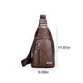 thumbnail image 3 of 2024 New on Clearance Men's Travel crossbody Bags Sling Bag for Men Women Shoulder Backpack Chest Bags Crossbody Daypack with Earphone Hole for Hiking Camping Outdoor Trip, 3 of 5
