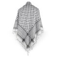 thumbnail image 6 of Houndstooth Palestine Scarf Keffiyeh Arafat Hatta Cotton Wide Scarf with Tassels, Shemagh Arab Cotton Unisex Scarves, 6 of 7