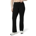thumbnail image 3 of No nonsense Women's Flared Yoga Pants Wide Waistband Leggings, Black, XX-Large, 3 of 5