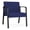 OpenHous Cobalt, variant on Waterfall Reception Waiting Oversize Guest Chair / Black Steel / Navy Blue