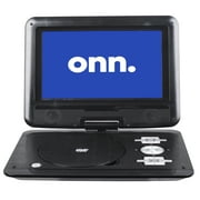onn 10-Inch Black 480p Portable DVD Player Kit with Screen Swivel and Built-in Speakers