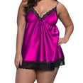 thumbnail image 2 of PMVFHDE Women's Sling Nightdress Large Size Pajamas Dress for Plus Size Comfortable Sleepwear Red, 2 of 9