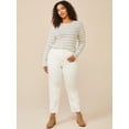 thumbnail image 5 of Free Assembly Women's Ribbed Crewneck Top with Long Sleeves, 5 of 7