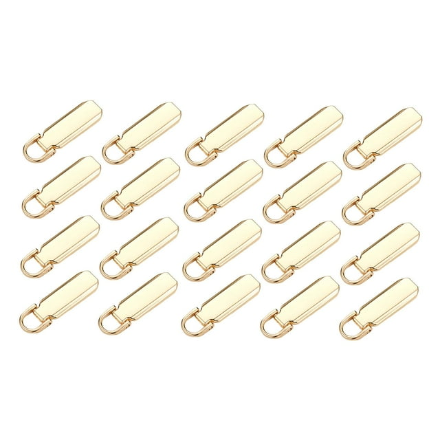 20 Pcs Languettes de Tirage de Fermeture Éclair Remplacement Robuste Fixateur de Fermeture Éclair Étiquettes de Réparation Tirage Or