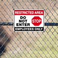 thumbnail image 2 of T&R Large Restricted Area Do Not Enter Employees Only Sign - 2 Pack - 14 x 10 Inches Rust Free .040, 2 of 7