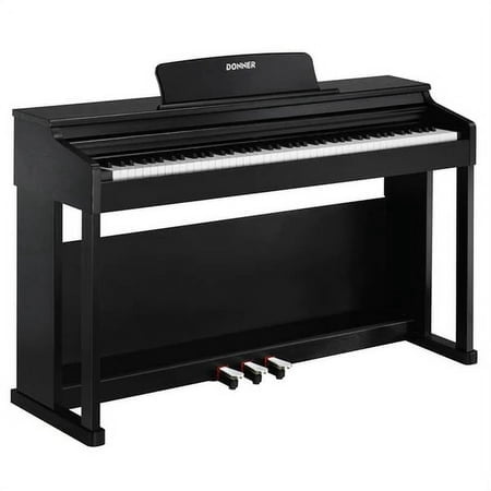 Donner DDP-100 88-Key Weighted Action Digital Piano, Beginner Bundle, Black