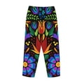 thumbnail image 5 of Sigee Colorful Floral Print Women's Soft Pajama Pants - Breathable and Comfortable Lounge Sleep Bottoms with Elastic Waistband and Pockets-X-Large, 5 of 9