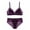 Purple, variant on KIHOUT Womens Bras Women Lace Splicing Velvet Strapless Hollow Out Thin Underwear with Suit