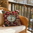 thumbnail image 5 of Eoozwa 2 Packs Christmas Pillow Covers 17x17 Inch Festive Holiday Decor Soft Plush Fabric with Hidden Zipper for Living Room Sofa Bedroom Seasonal Home Accents Throw Pillow Cases, 5 of 6