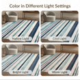 thumbnail image 7 of ODIKA 8'x10' Ultra-Soft Area Rug, Striped Boho Vintage Colorblock Distressed Pinstripe Border Bands None Washable, Bare feet friendly, Silk-Touch for Bedroom, Under Sectional, 7 of 7