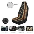 thumbnail image 6 of Yuyamidu Retro American Flag Car Seat Covers Set 4th of July Automotive Seat Covers Fashion Bucket Seat Decoration Accessories, Soft Waterproof, 6 of 7