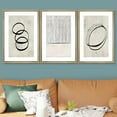 thumbnail image 2 of PixonSign Framed Wall Art Set Geometric Ring Grid Landscape Graffiti & Street Canvas Print Abstract Cozy Neutral Modern Art Nordic for Living Room, Bedroom, Office - 16"x24"x3 Natural, 2 of 5