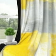 thumbnail image 4 of Yellow Grey Abstract Blackout Curtains for Bedroom,Modern Art Darkening Curtain for Living Room,52x63 Inch,2 Panels, 4 of 8