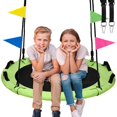 thumbnail image 1 of Columpio con forma de árbol HeyZoo para niños, 101,6 cm, 408,23 kg, color amarillo y verde, 1 of 6