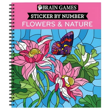 Brain Games - Sticker by Number: Brain Games - Sticker by Number: Flowers & Nature (28 Images to Sticker) (Other)