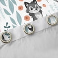 thumbnail image 4 of Homewish Kawaii Grey Wolf Curtains Pack of 2 (42x84 Each) for Child Boys Girls,Chic Floral Flower Curtains Blackout,Cartoon Animal Bedroom Curtains,Super Cozy Room Decor, 4 of 6