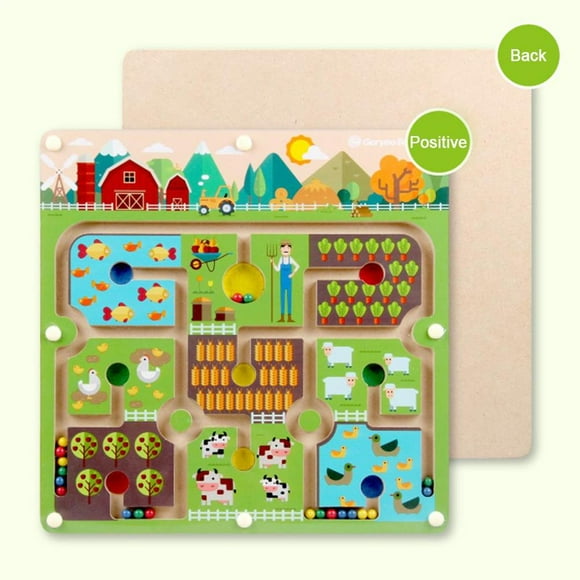 serony Wooden Pen Leading Maze for Kids Maze Beads Board Game Eduactional Toys Birthday Gift