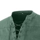 thumbnail image 3 of Camisas de Manga Corta de los Hombres de Color Sólido Casual de Pie Cuello de Bolsillo para el Verano, 3 of 4