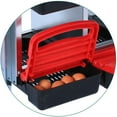 thumbnail image 4 of Yiwa 8-Hole Chicken Nesting Box for Laying Eggs with Metal Legs, Roll out Nesting Boxes for Chicken Coop Hens Poultry, Heavy Duty Chicken Egg Laying Box with Lid Cover and Perch to Protect Eggs(Red), 4 of 6