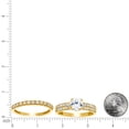 thumbnail image 2 of 10k Two-tone Gold Womens Round Cubic Zirconia Bridal Ring Set 5.9x3.9mm Wide Ring for Women, 2 of 2