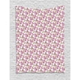 thumbnail image 1 of Pink Floral Tapestry, Cartoonish Drawing Spring Apple Blossom Pattern, Wall Hanging for Bedroom Living Room Dorm Decor, 40W X 60L Inches, Pale Fuchsia Baby Pink Pale Olive Green, by Ambesonne, 1 of 2