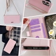 thumbnail image 3 of Allytechgroup Wallet Phone Case for Google Pixel 6, PU Leather Cards Slots RFID Blocking Flip Cover Metal Strap Hand Wrist Shockproof Stylish Case for Women Girls, Pink, 3 of 8