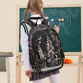 thumbnail image 7 of FORMRS Unisex School Backpack 17" Student Travel Bag with Laptop Compartment, Dark Flowers Pattern, 7 of 7