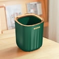 thumbnail image 4 of Clearance! Fanshiluo Trash Can-Desktop Trash Can Desktop Plastic Waste Bin For Home Office Kitchen Vanity Tabletop Green Gold Light Luxury, 4 of 8