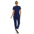 thumbnail image 2 of Saint Scrubs Women’s 9-Pocket Medical Scrub Set – V-Neck Stretch Top & 7-Pocket Jogger Pants, Lightweight, Easy Care Uniforms for Nurses & Healthcare, Navy, Medium, 2 of 4