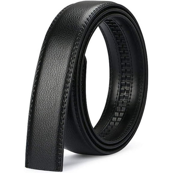 Nelbons Men's Leather Ratchet Belt Strap Only 35mm 1 3/8,Leather Belt without Buckle replacement belt