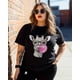 thumbnail image 4 of T Shirts for Women,Sketch Giraffe Glasses T Shirt Short Sleeve Loose Fit Tee Tops Crewneck Womens T-Shirts for Teen Girls, 4 of 8