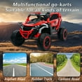 thumbnail image 6 of iRerts 12V Powered Ride on Toys UTV, Kids Ride on Cars with Remote Control, Bluetooth, Music, LED Lights, 4 Wheels Suspension, Kids Cars Electric Vehicles for Boys Girls Ages 3-6 Gifts, Red, 6 of 7