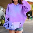 thumbnail image 2 of Mercatoo Teen Girls Cute Tie Dye Hoodies Fleece Warm Oversized Pullover Sweatshirts Kids Gradient Color Cotton Hoodie Clothes, 2 of 7