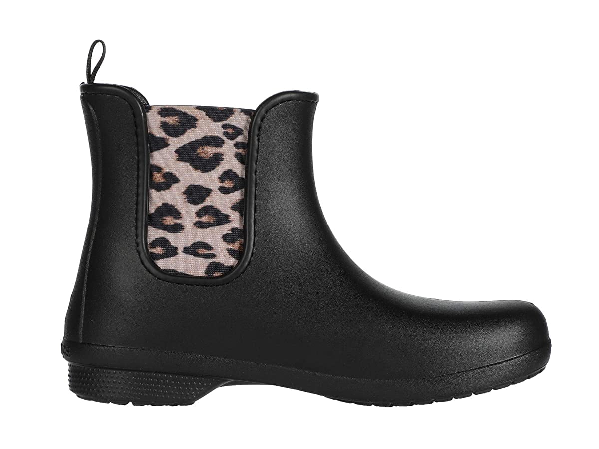 leopard chelsea rain boots