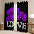thumbnail image 2 of Castle Fairy Rose Curtains Pack of 2 (42x84 Each),Valentine's Day Curtains Blackout, 2 of 6