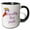 Black/White, variant on 3drose, Image of Flag with Text Equality Love Pride, 15oz Mug