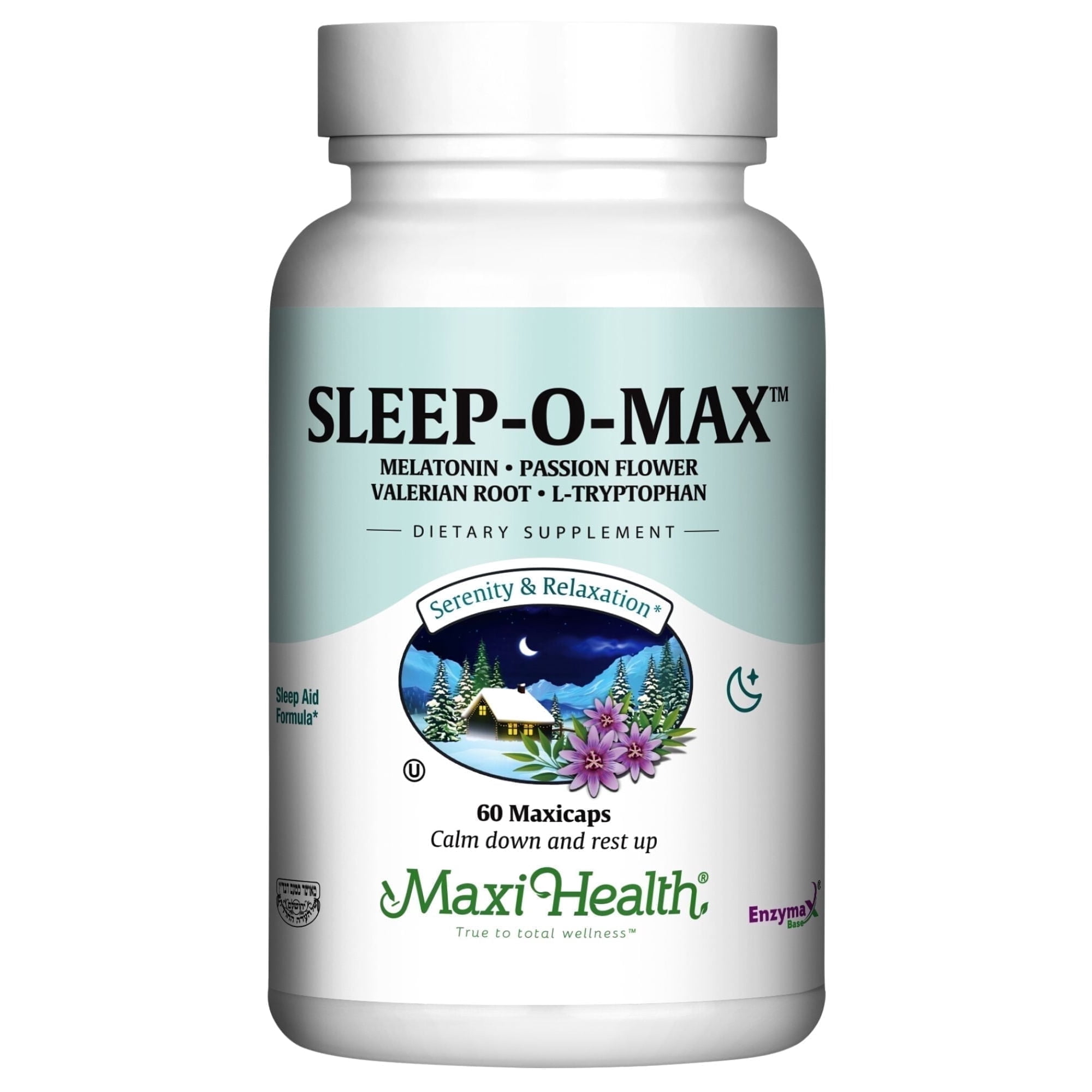 Maxi Health Sleep-O-Max – Natural Sleep Support with Valerian, Melatonin & Tryptophan – 60 Capsules