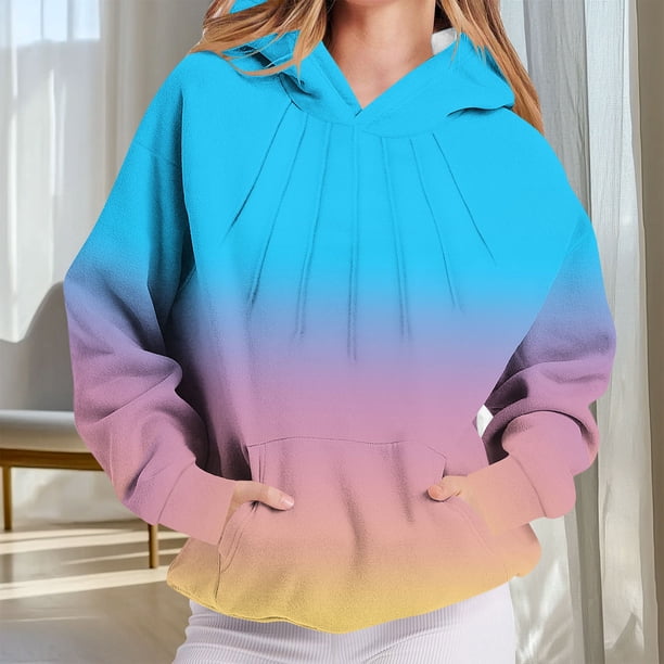 Ailaofu Hoodies for Women Tie Dye Oversized Sweatshirt Plus Size Loose Fit Cute Hoodie Fall Pullover with Pocket