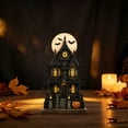 thumbnail image 3 of SUYOLL Halloween Stacked Pumpkins Resin Figurine With Witch Hat And Broom Spooky Fall Harvest Statue Rustic Halloween Decorative Ornament For Home Desk Mantel Shelf And Party Display, 3 of 7