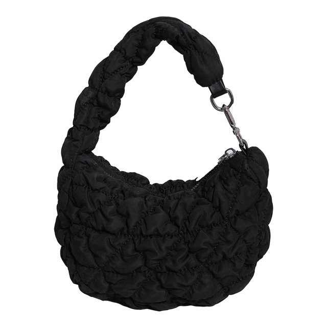 Bolso Mano Plisado para Mujer Muñeca Acolchado Al Aire Libre Gran Capacidad Suave